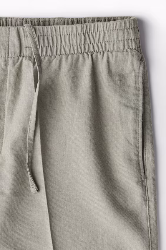 Шорты regular fit из смеси льна