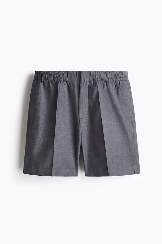 Шорты regular fit из смеси льна