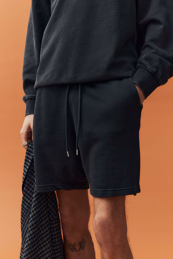 Шорты regular fit из толстого трикотажа