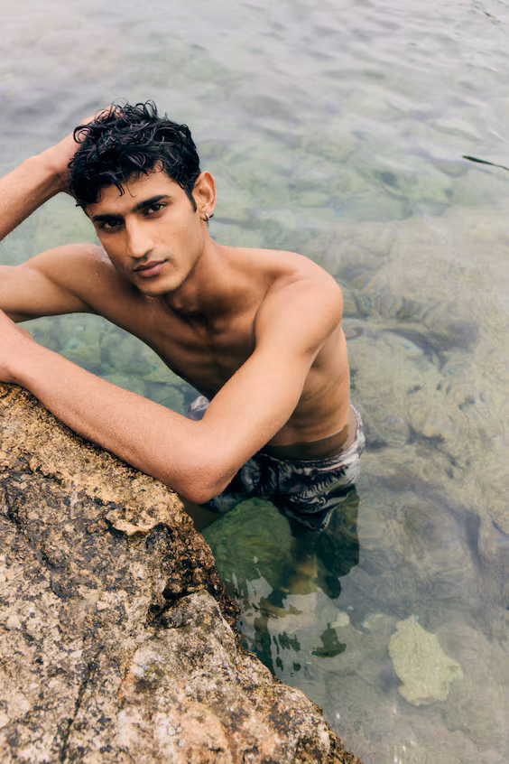 Плавки в полоску