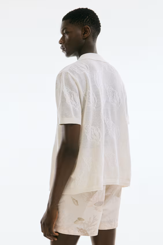 Плавки с морским узором и бежевым оттенком h&m