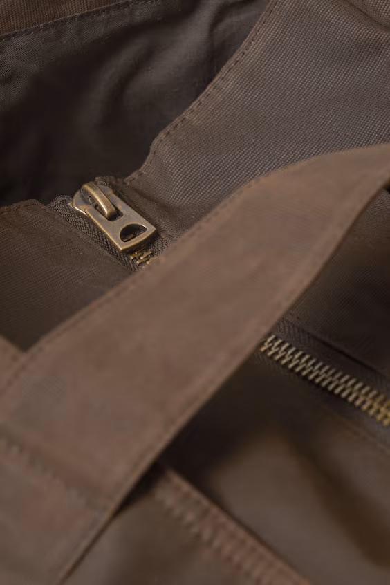 Большая сумка-тоут из вощеного хлопкового холста