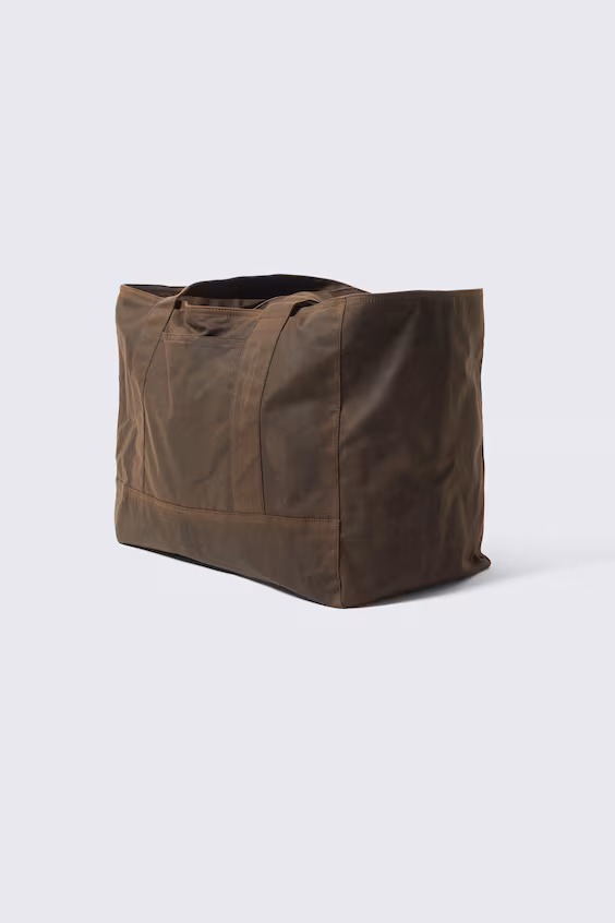 Большая сумка-тоут из вощеного хлопкового холста