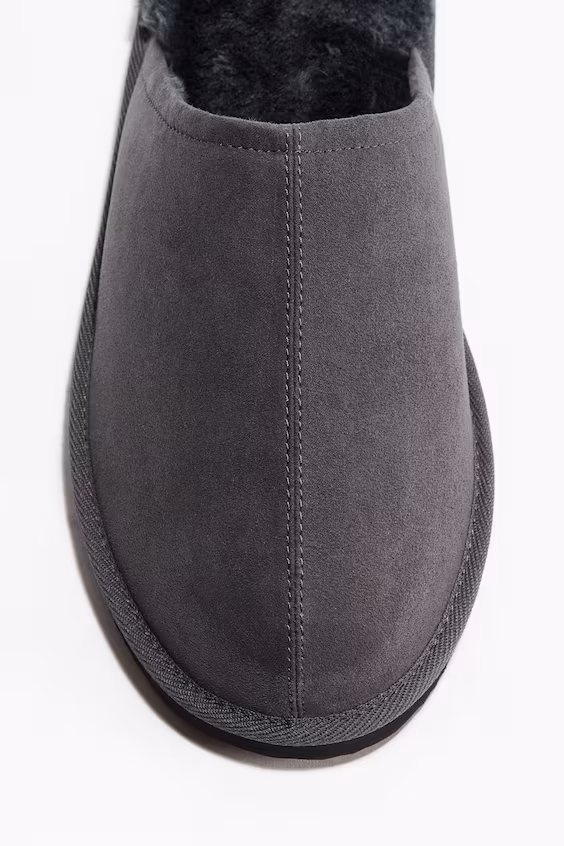 Тапочки с меховой подкладкой h&m