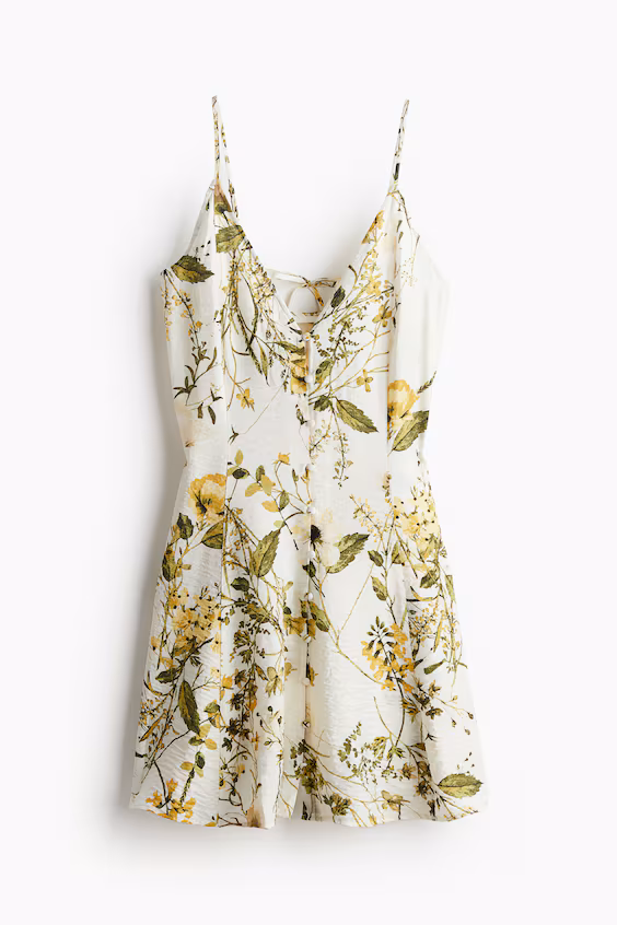 Платье на бретельках а-силуэт