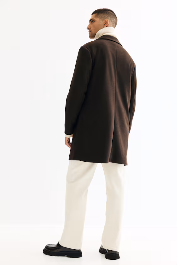 Пальто длинное с пуговицами