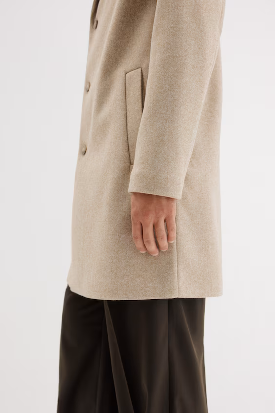 Пальто длинное с пуговицами