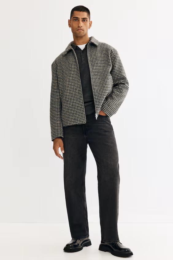 Рубашка-косоворотка из войлока regular fit