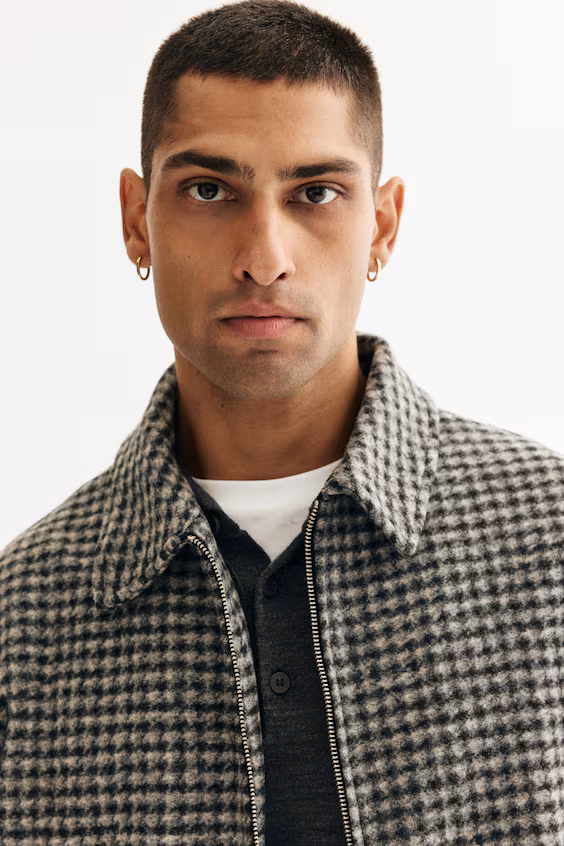 Рубашка-косоворотка из войлока regular fit