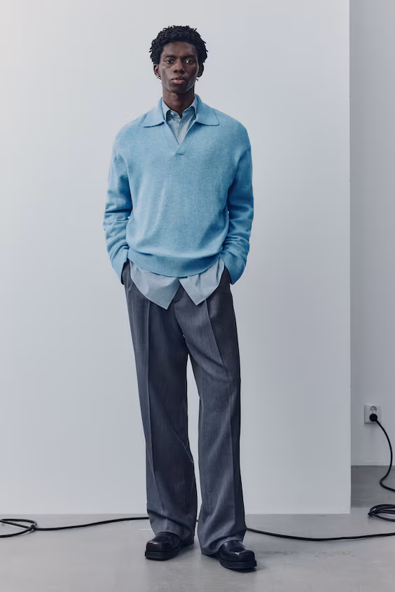 Поло из смесовой шерсти