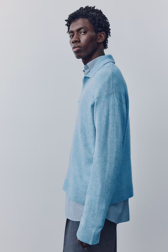 Поло из смесовой шерсти