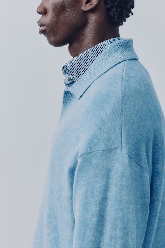 Поло из смесовой шерсти