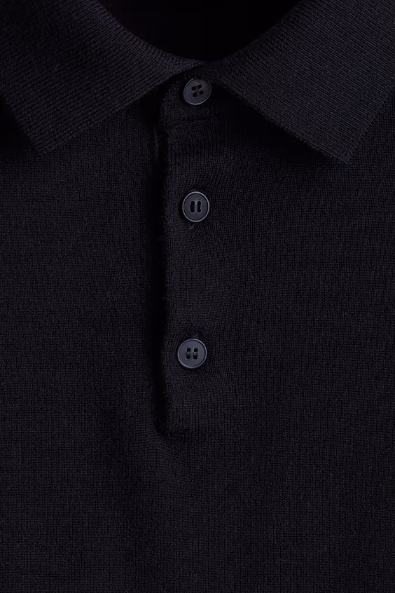 Поло из мериносовой шерсти стандартного кроя