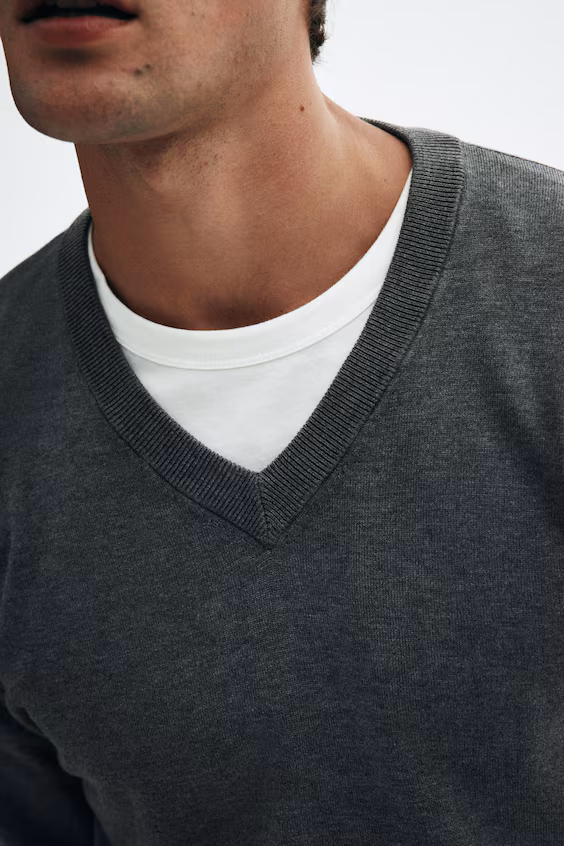 Свитер из тонкой вязаной ткани regular fit