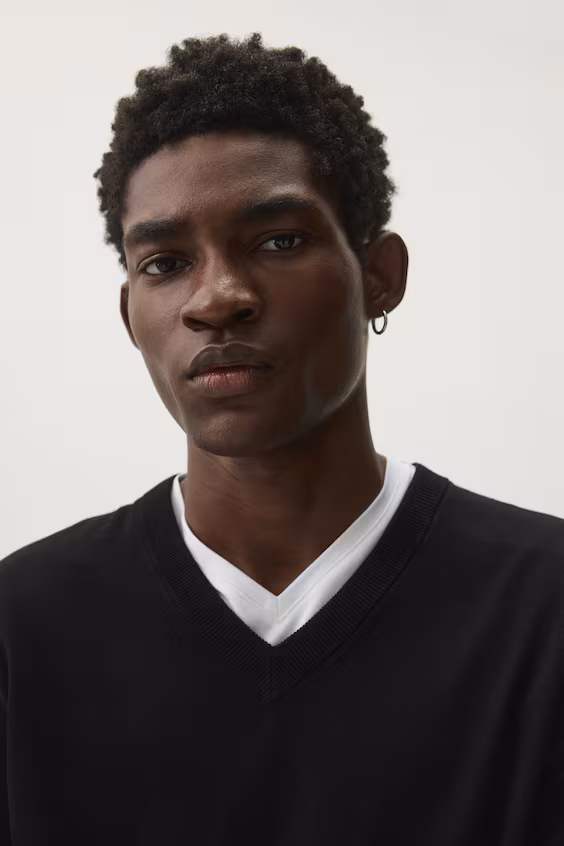 Свитер из тонкой вязаной ткани regular fit