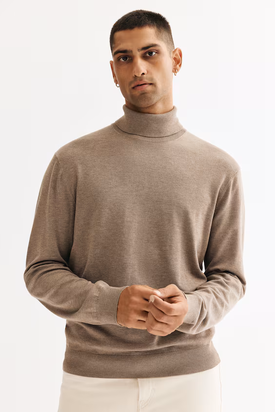 Свитер с высоким воротом regular fit