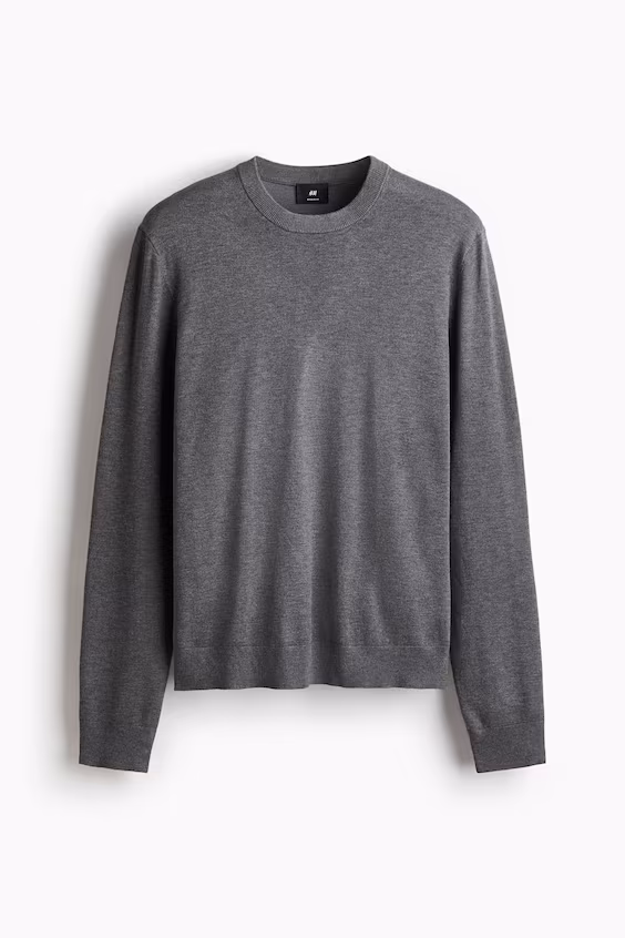 Свитер из тонкой вязаной ткани regular fit