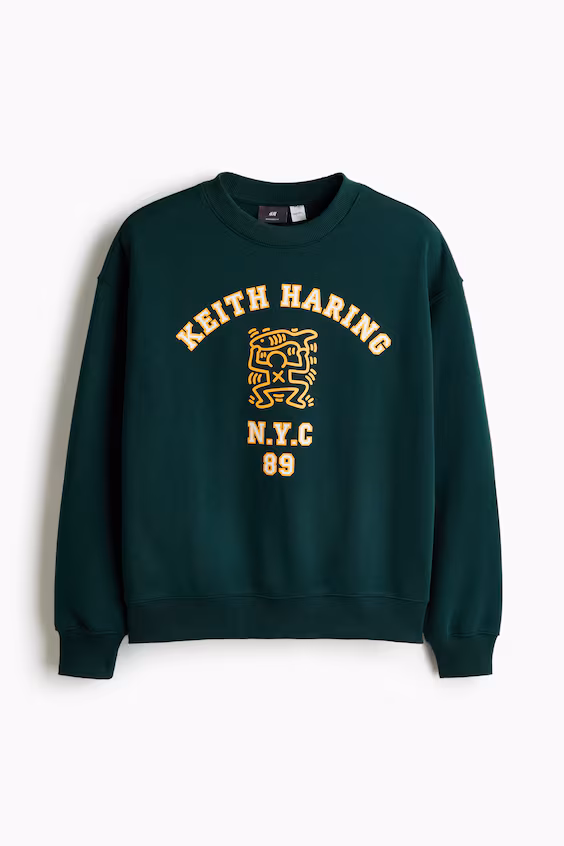 Толстовка с принтом оверсайз