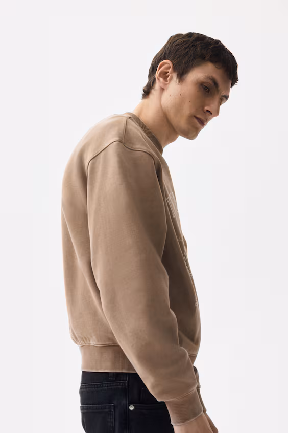 Толстовка с принтом оверсайз