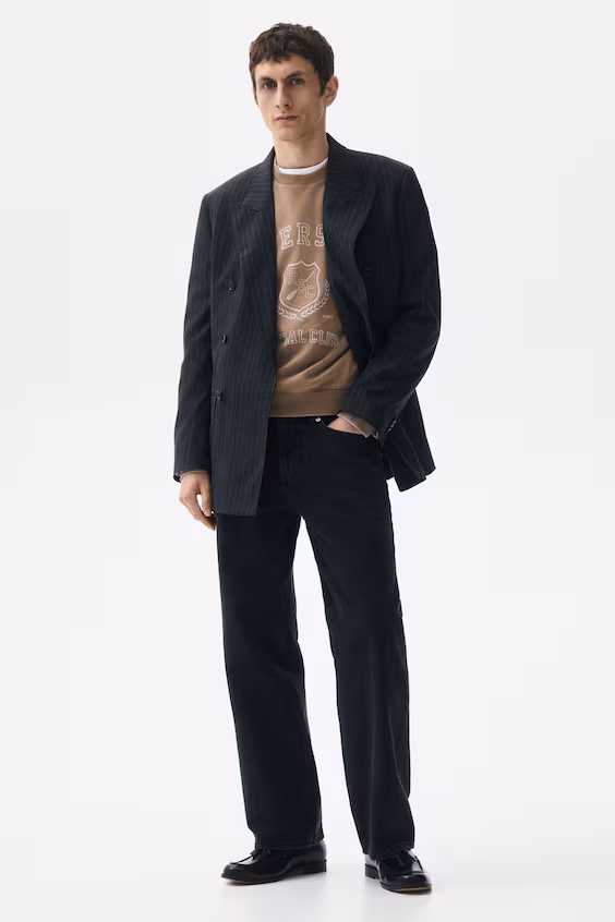 Толстовка с принтом оверсайз