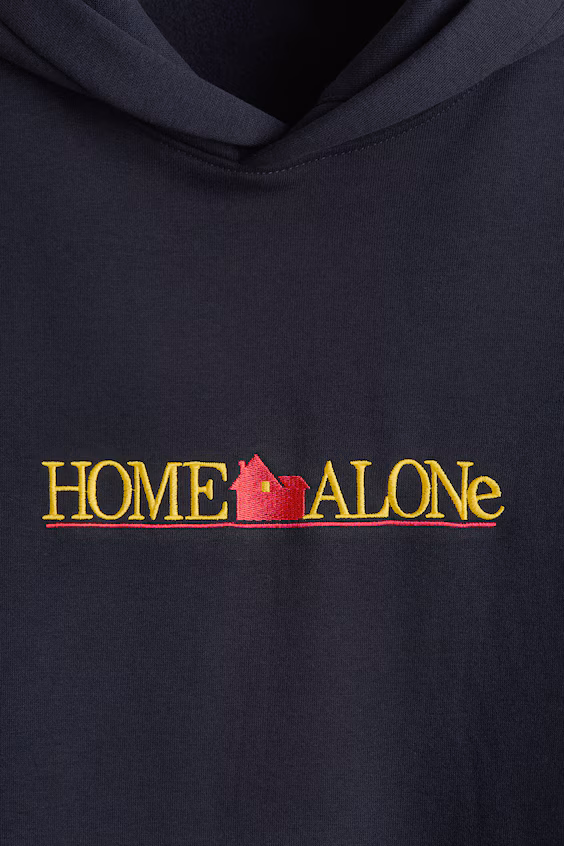 Толстовка с капюшоном и принтом оверсайз