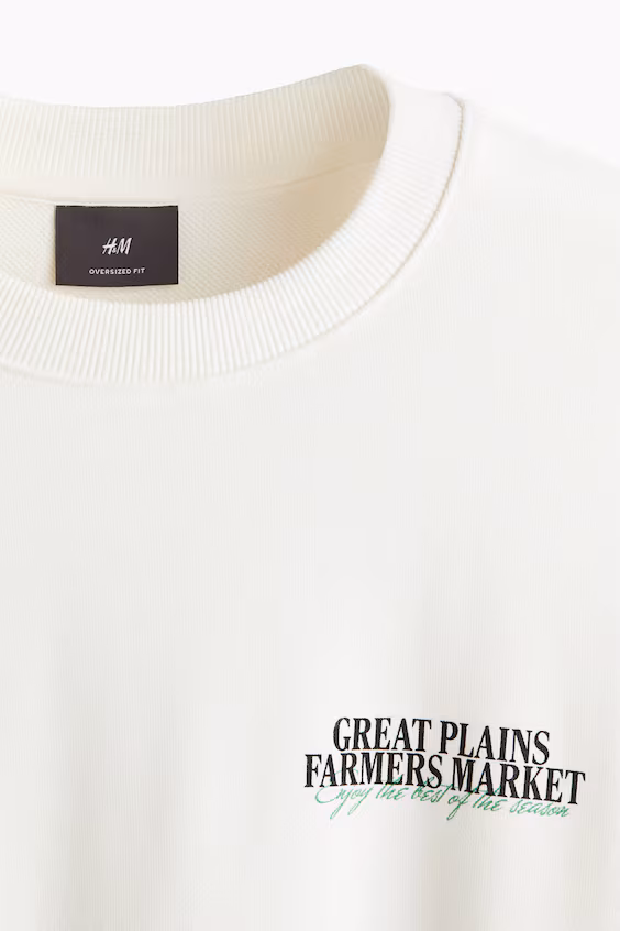 Толстовка с принтом свободного кроя