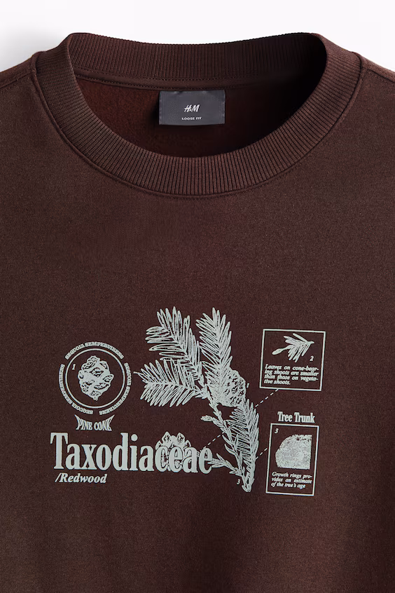 Толстовка с принтом свободного кроя