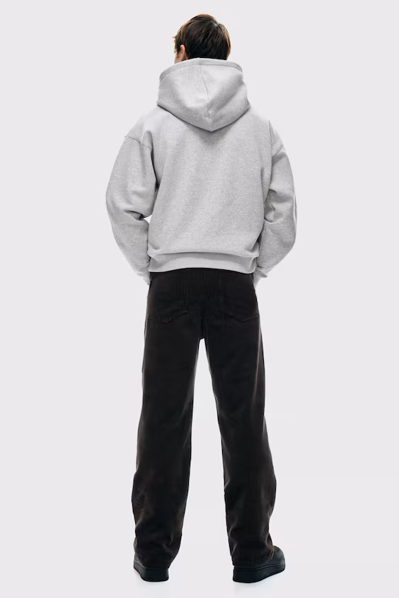 Толстовка с капюшоном и принтом свободного кроя