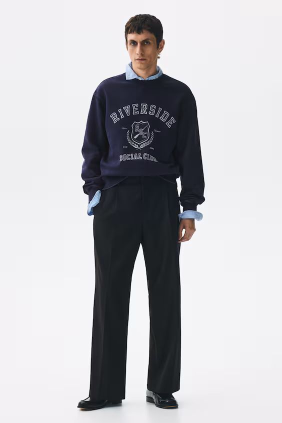 Свитшот с принтом свободного кроя