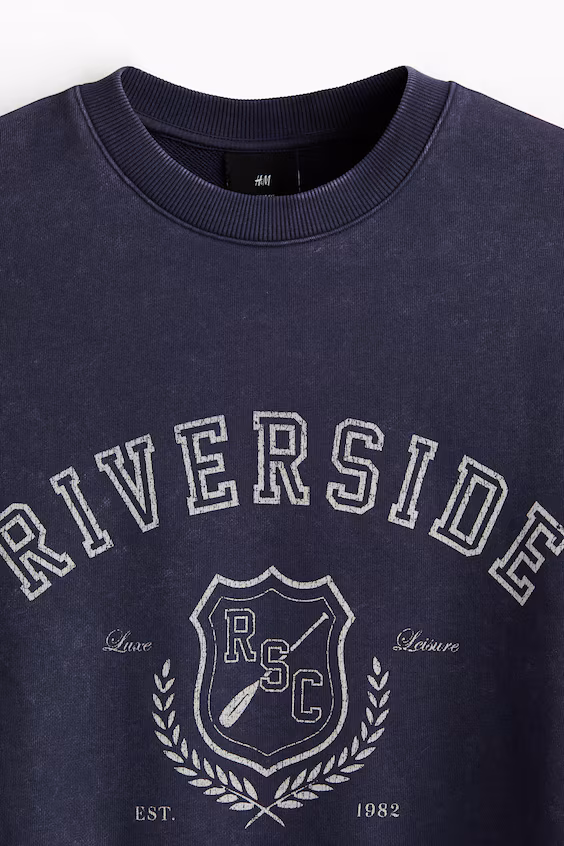 Свитшот с принтом свободного кроя