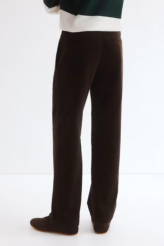 Брюки из бомбазина комфортного кроя