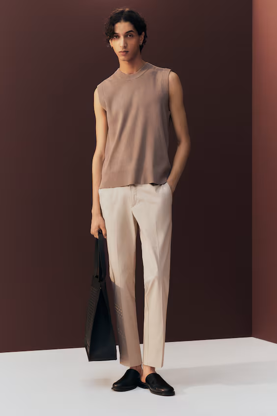 Укороченные брюки slim fit