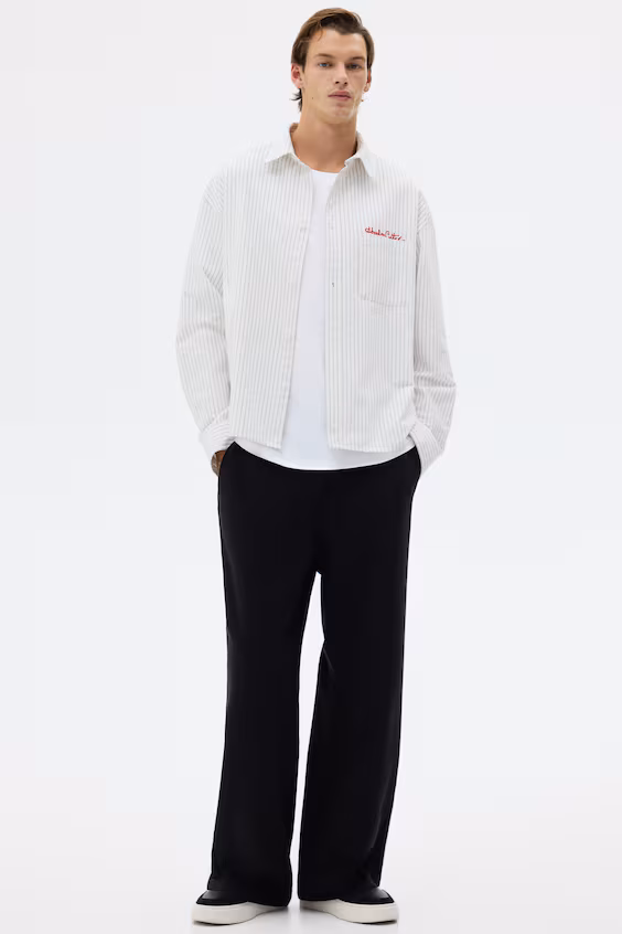 Джоггеры из хлопка с широкими брючинами