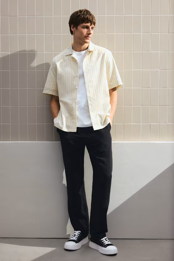 Брюки в льняной смеси regular fit