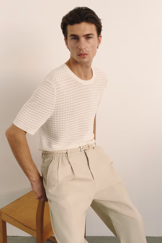 Классические брюки из смесового льна relaxed fit