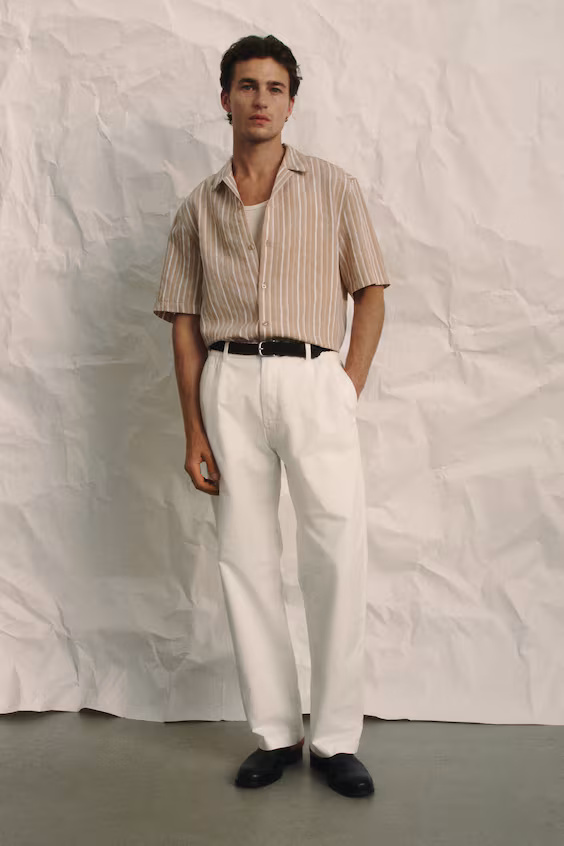 Классические брюки из смесового льна relaxed fit