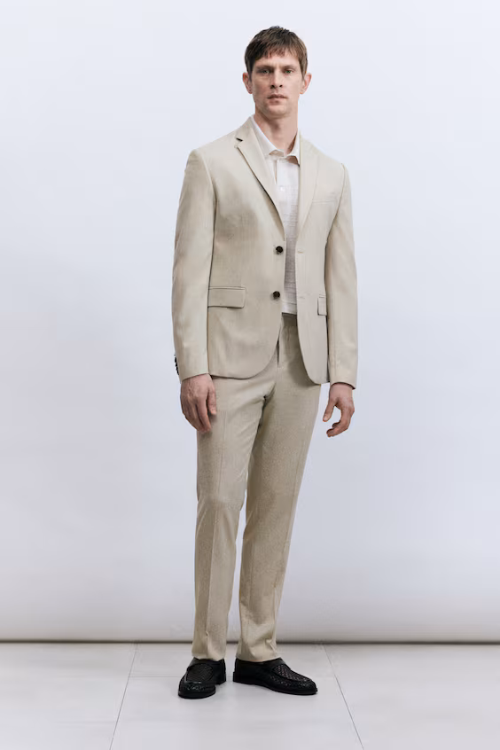 Брюки slim fit для делового костюма