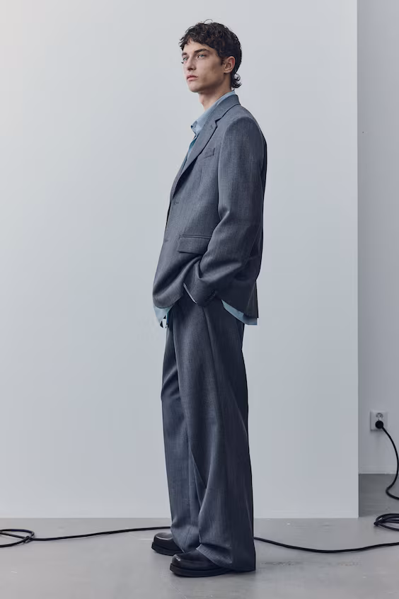 Пиджак однобортный из шерсти