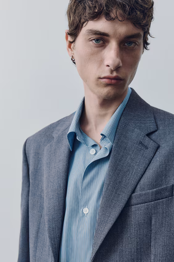 Пиджак однобортный из шерсти