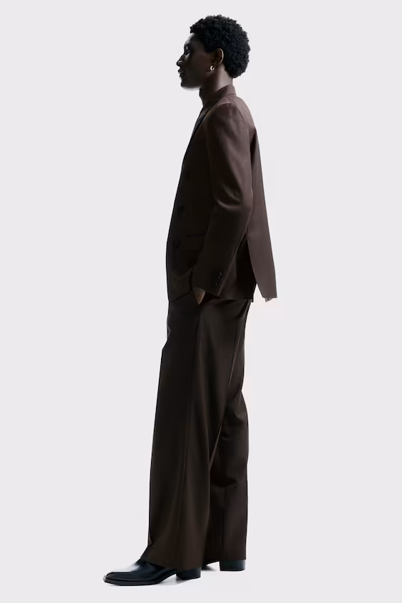 Смокинговое пальто из шерстяной смеси regular fit