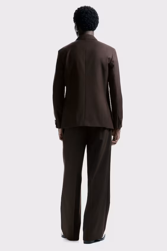 Смокинговое пальто из шерстяной смеси regular fit