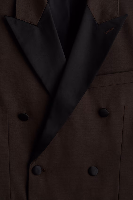 Смокинговое пальто из шерстяной смеси regular fit