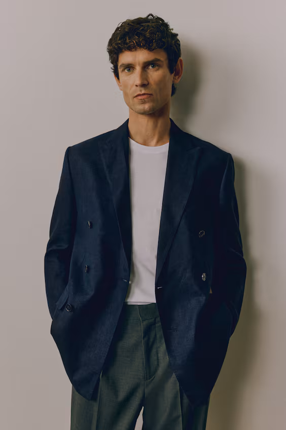 Жакет из льняной смеси relaxed fit