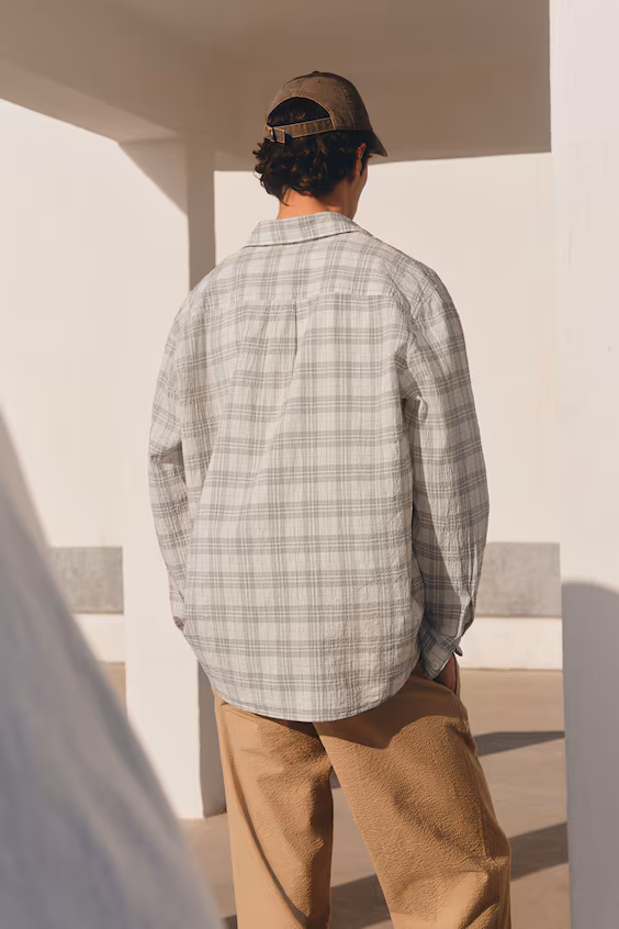 Рубашка с текстурой свободного кроя