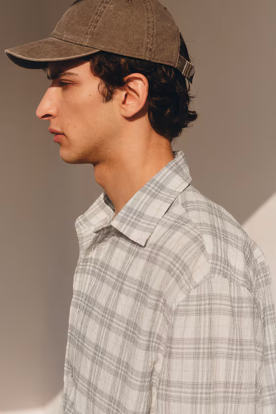 Рубашка с текстурой свободного кроя