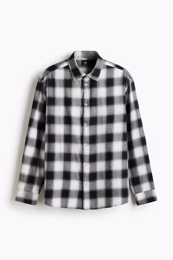 Рубашка из фланели свободного кроя
