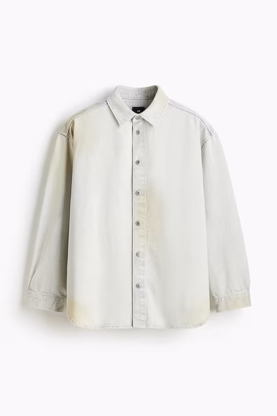 Рубашка из денима большого размера