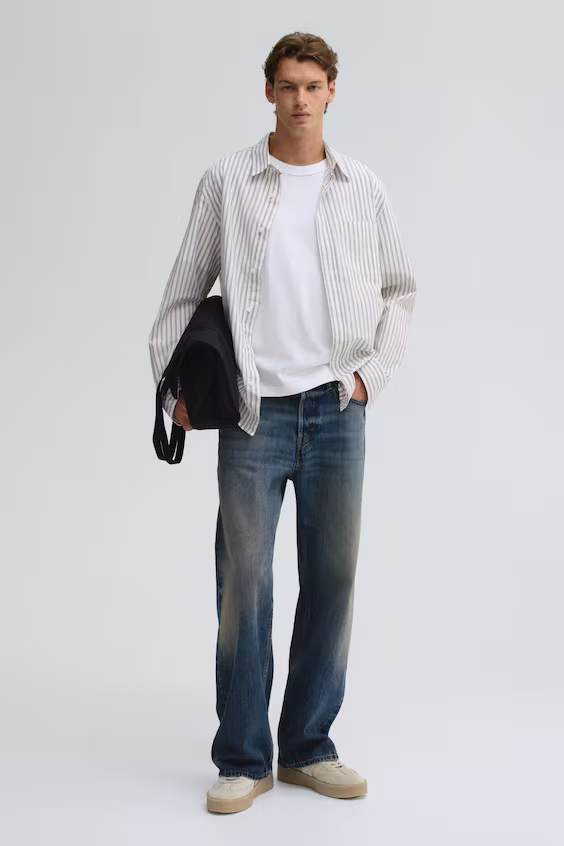 Рубашка из поплина свободного кроя