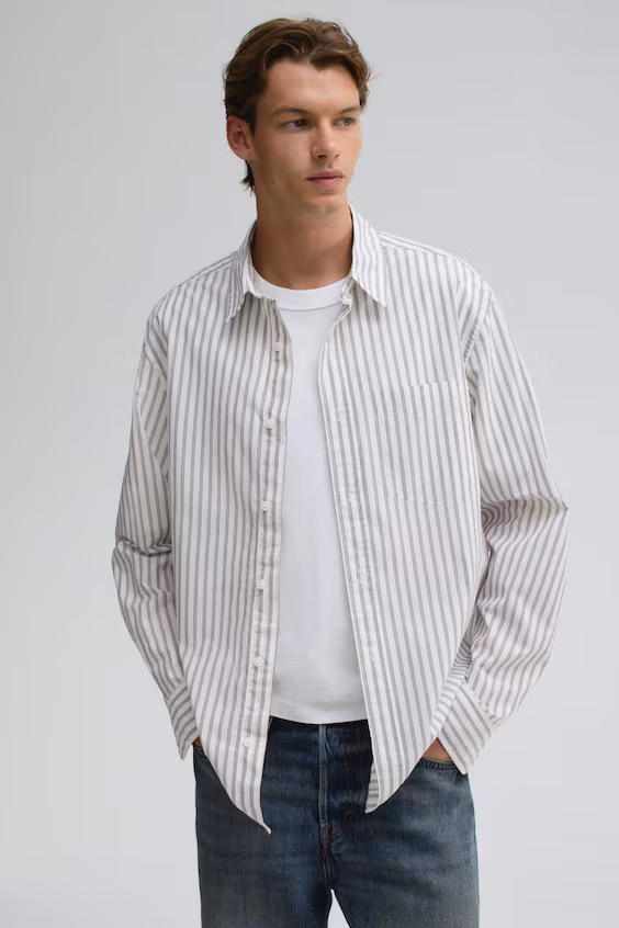 Рубашка из поплина свободного кроя