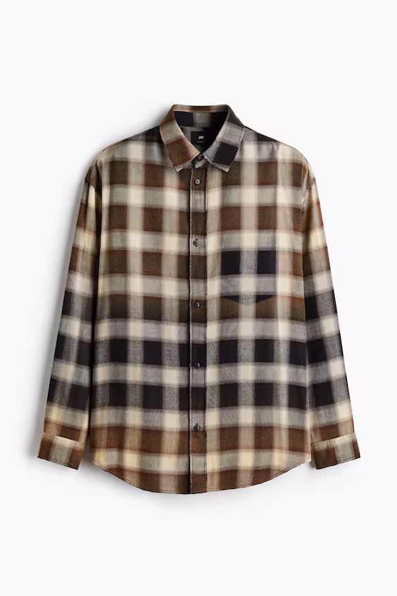 Рубашка из хлопковой смеси relaxed fit